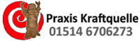 LogoPraxis Kraftquelle mit Spiral und Bouddha